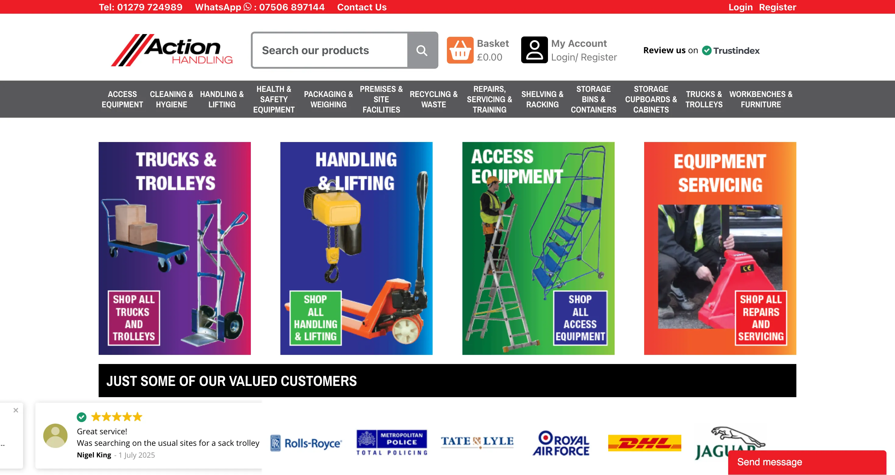 Custom DNN ecommerce website for Action Handling